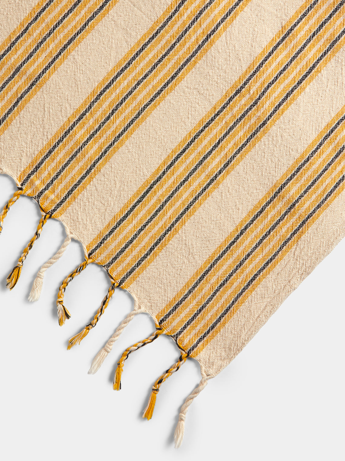 Mizar & Alcor - Sol Handwoven Linen and Cotton Towels (Set of 2) - Yellow - ABASK