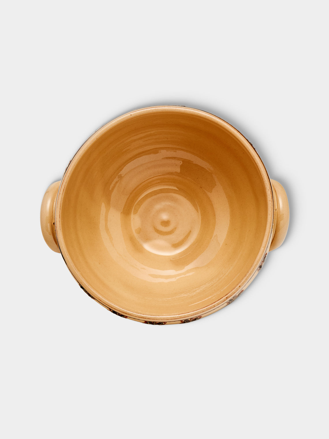 Poterie d’Évires - Flowers Hand-Painted Ceramic Lidded Vegetable Dish - Cream - ABASK