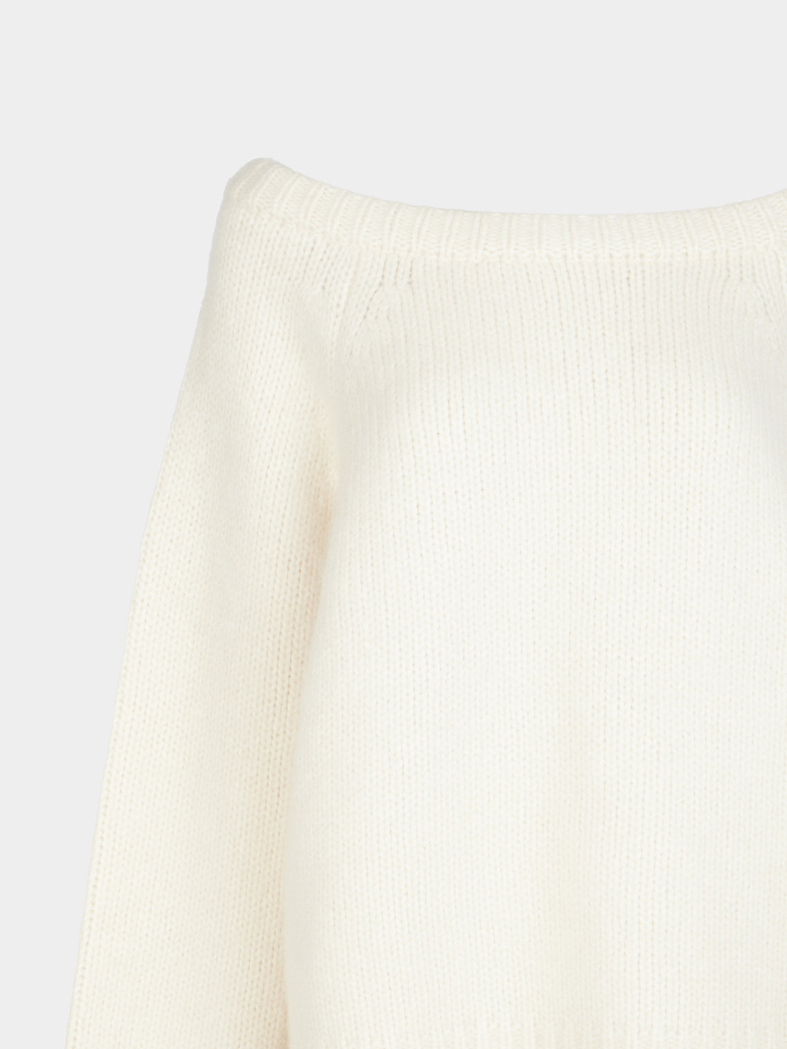 Ryan Roche - Cloud Cashmere and Silk Oversized Boat-Neck Sweater | Size: S - White - ABASK