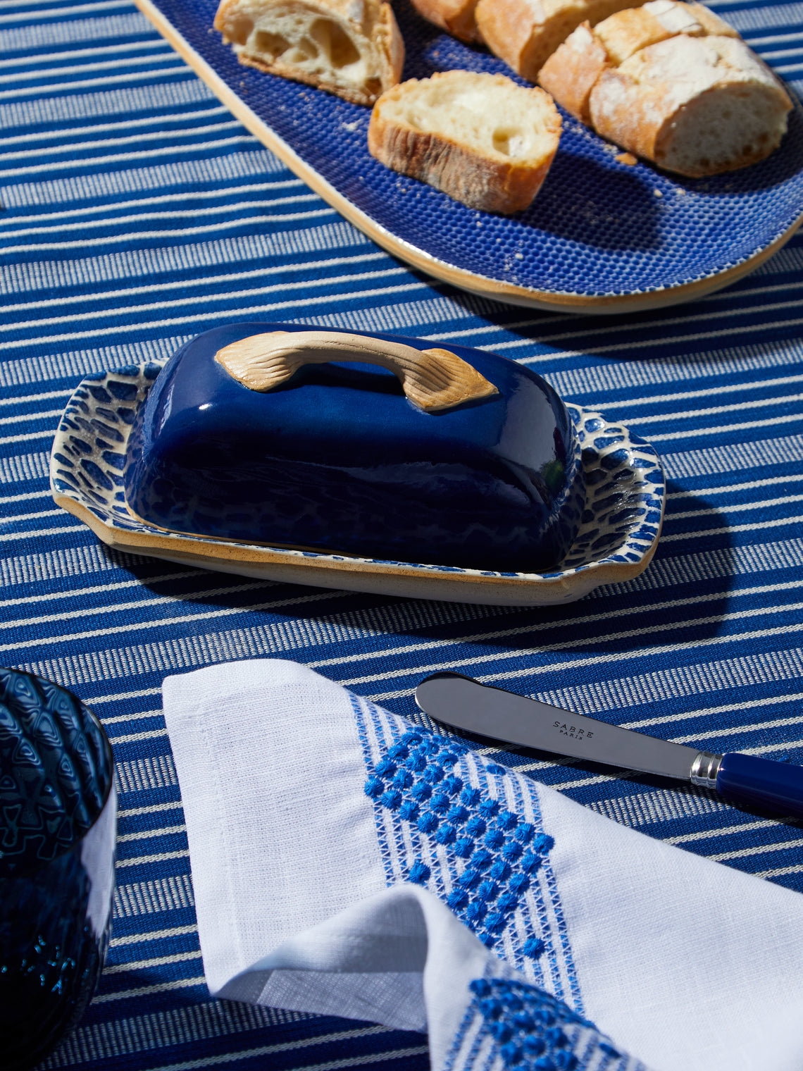 Terrafirma Ceramics - Hand-Printed Ceramic Butter Dish -  - ABASK