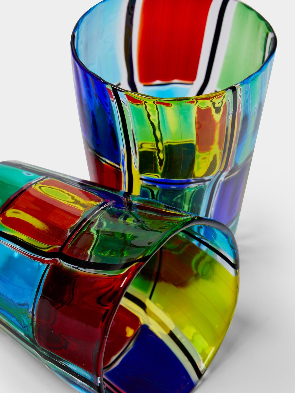 F&M Ballarin - Carnevale Hand-Blown Murano Glass Tumblers (Set of 6) -  - ABASK