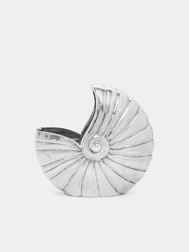 Antique and Vintage - 1970s Sterling Silver Nautilus Shell Vase (7.5in/19cm) - Silver - ABASK - 