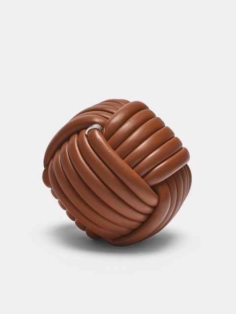 Giobagnara - Nodo Leather Doorstop - Brown - ABASK - 