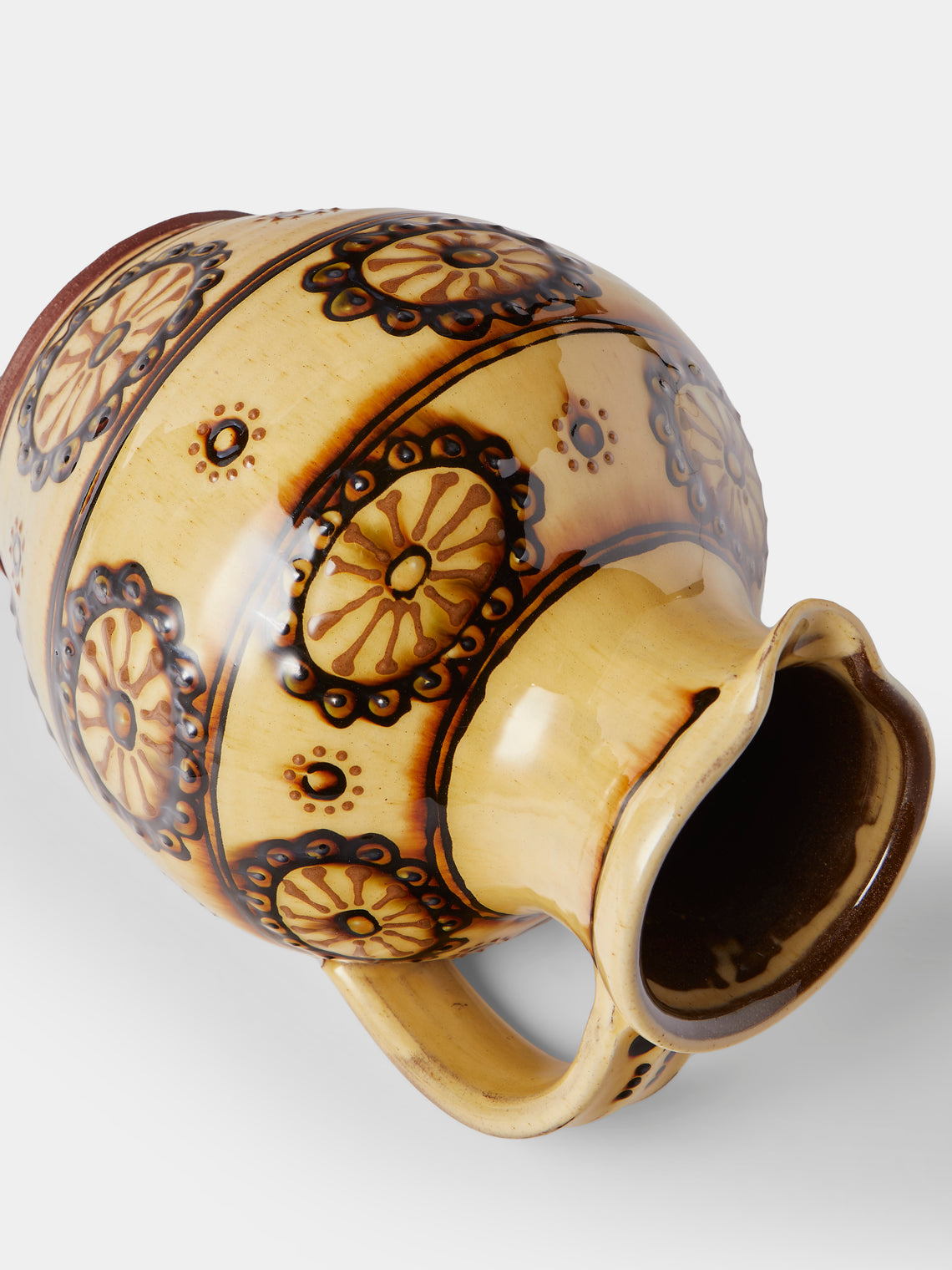 Fitch & McAndrew - Trail Flower Heads Slipware Jug - Yellow - ABASK