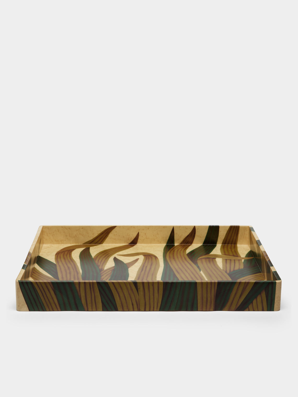 Silvia Furmanovich - Foliage Marquetry Wood Tray -  - ABASK