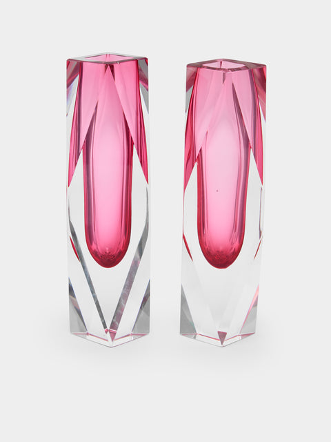 Antique and Vintage - 1970s Sommerso Murano Glass Bud Vases (Set of 2) -  - ABASK - 