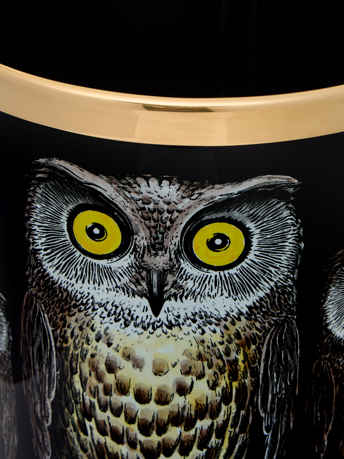 Fornasetti - Civette Hand-Painted Waste Paper Basket -  - ABASK