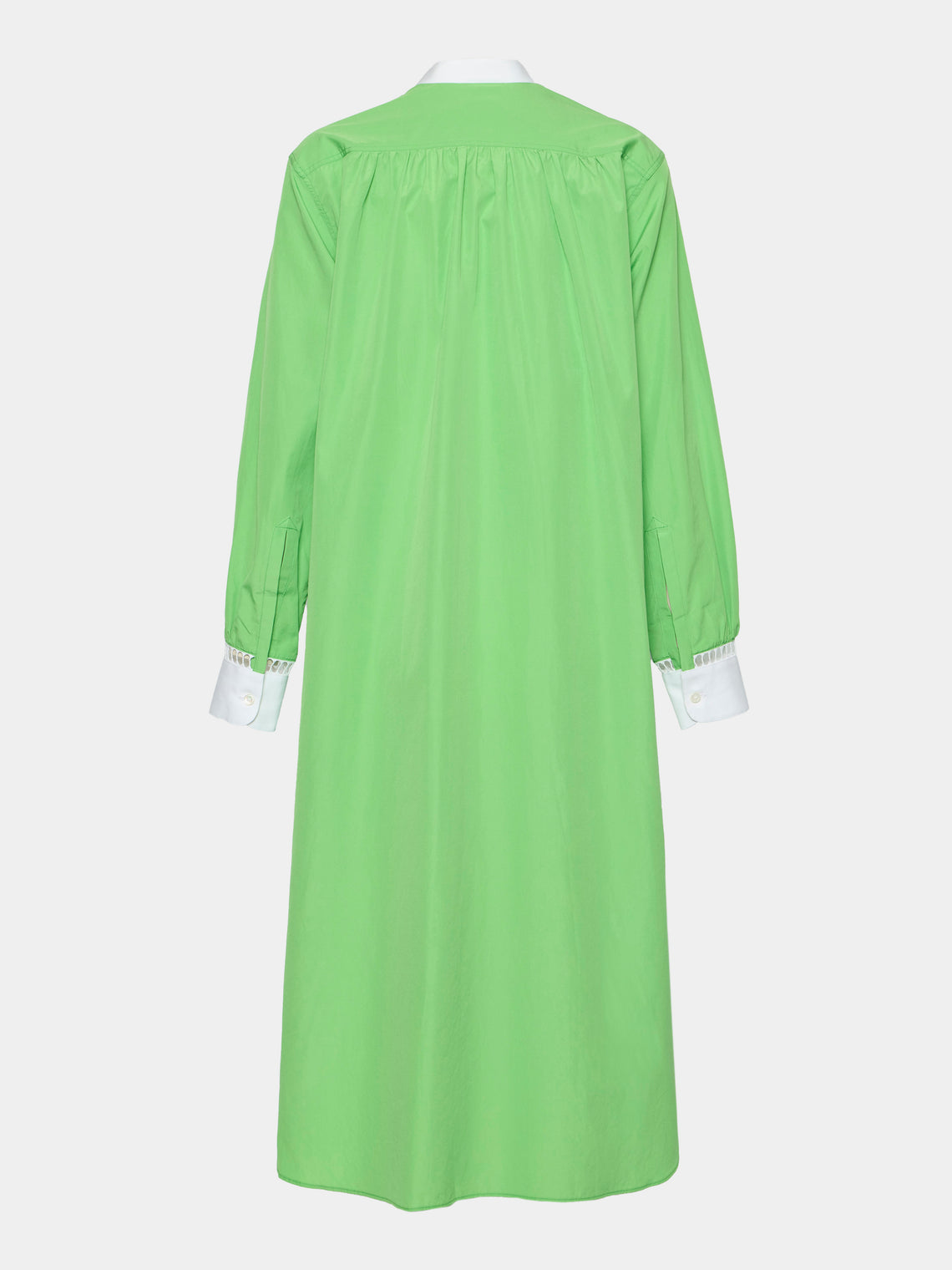 Sebline - Women's Painter's Cotton Smock Dress | Size: XS - Green - ABASK