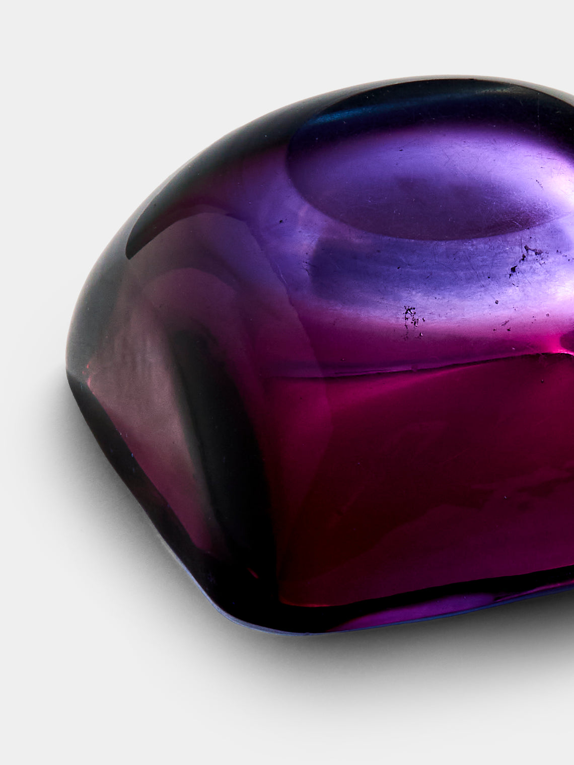 Antique and Vintage - 1960s Flavio Poli Murano Glass Ashtray - Purple - ABASK