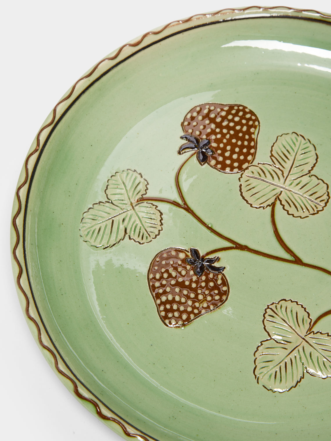 Poterie d’Évires - Flowers and Fruits Hand-Painted Ceramic Small Plates (Set of 6) -  - ABASK