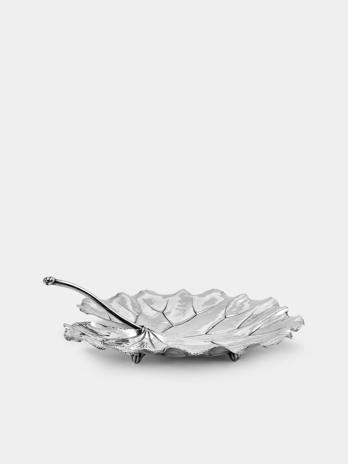 Antique and Vintage - 1970s Buccellati Solid Silver Leaf Dish - Silver - ABASK - 