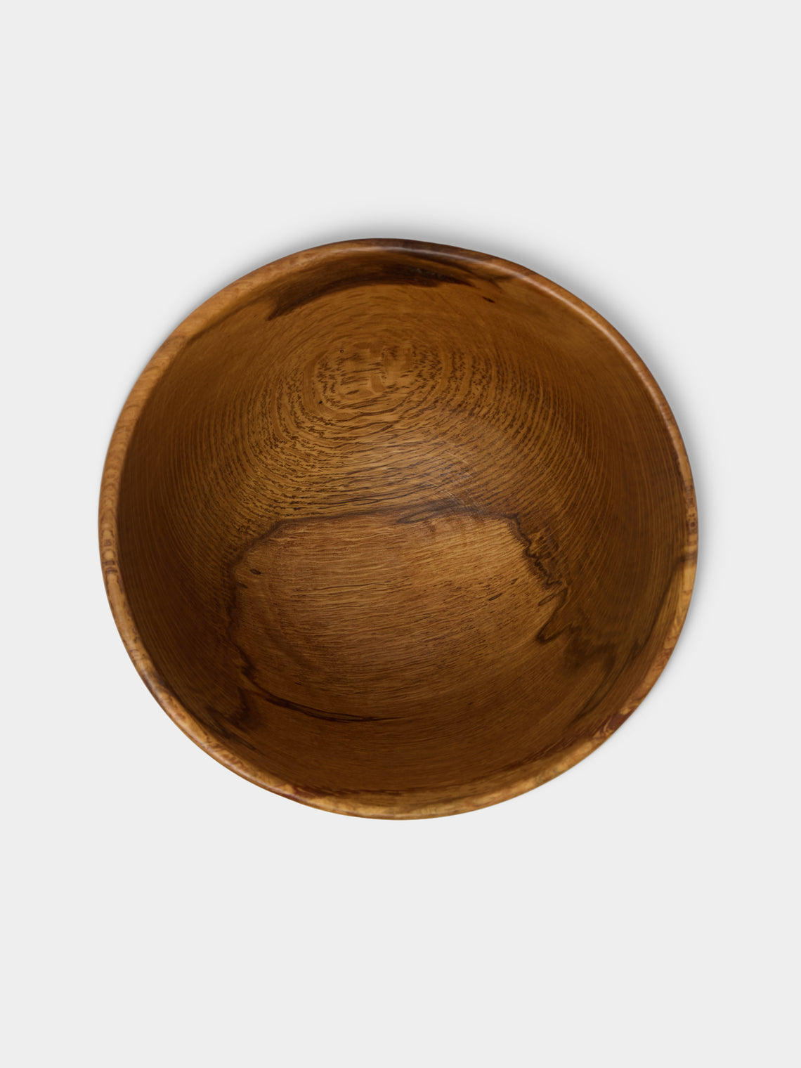 Thursday Furniture - Hand-Turned Oak Footed Bowl - Brown - ABASK