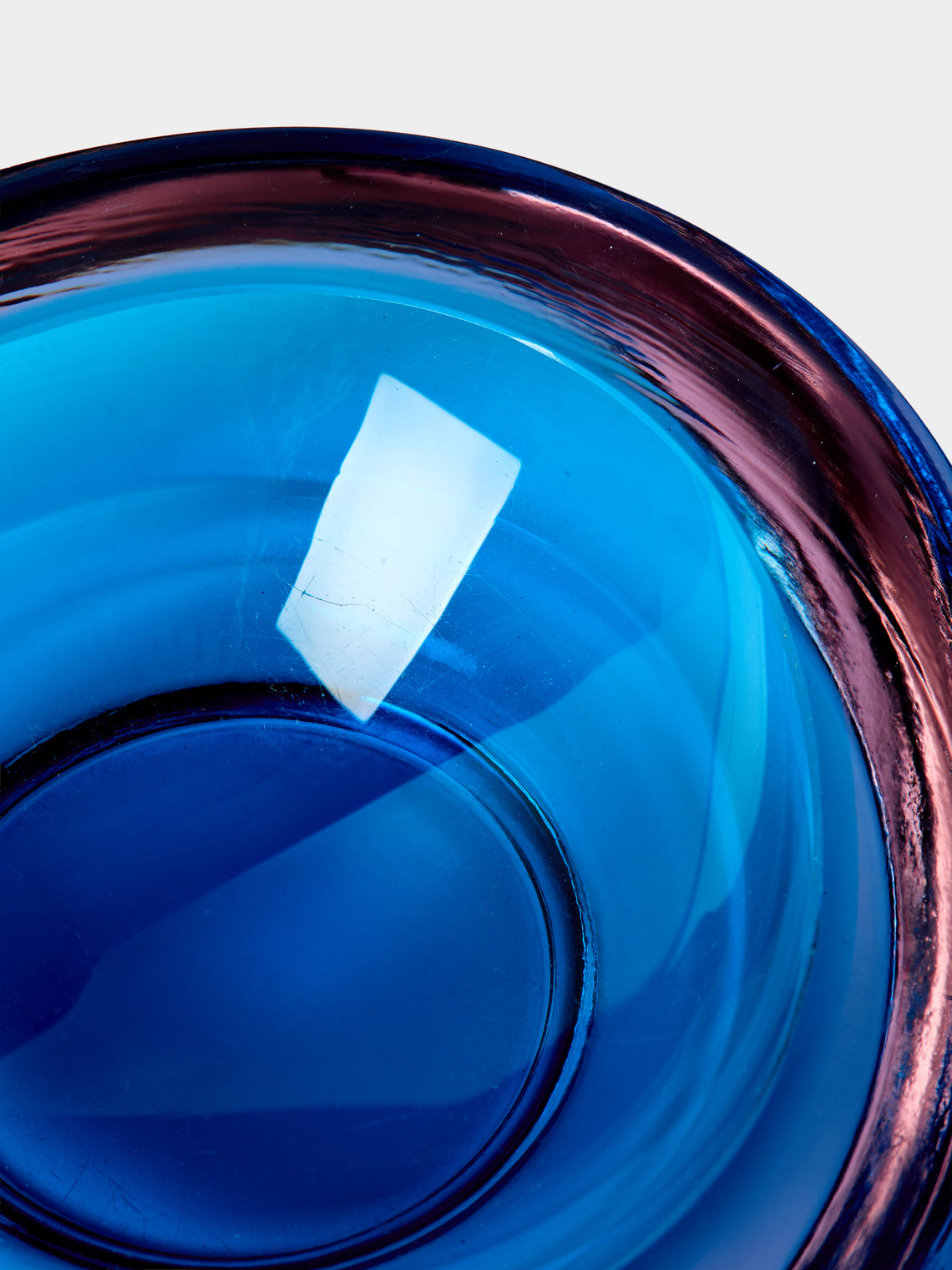 Antique and Vintage - 1960s Seguso Glass Bowl - Blue - ABASK