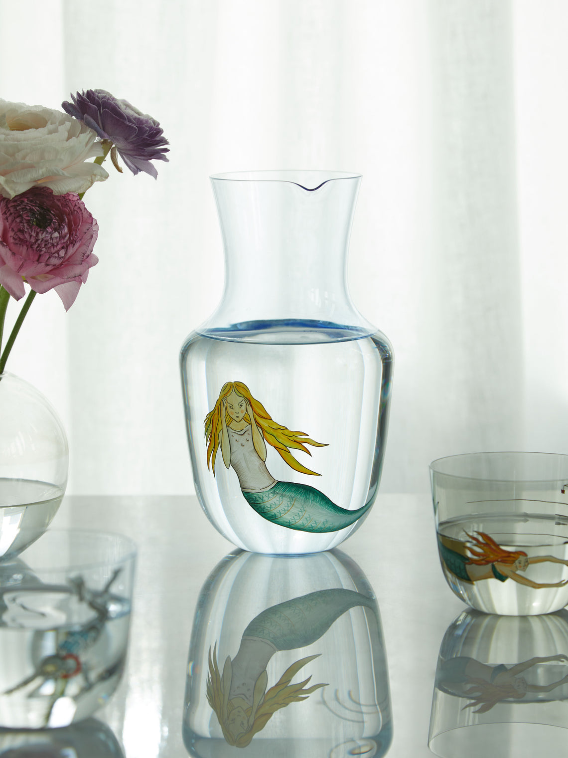 Lobmeyr - High Seas Hand-Painted Crystal Pitcher -  - ABASK