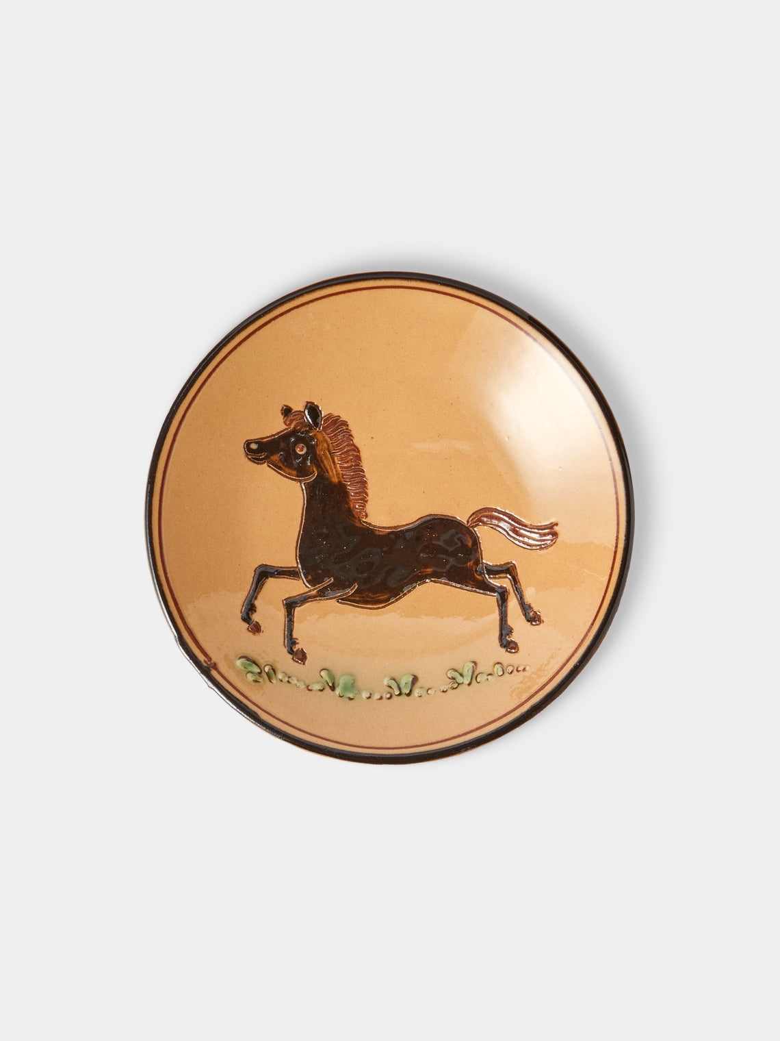 Poterie d’Évires - Animals Hand-Painted Ceramic Plates – 5.5in/14cm (Set of 4) - Cream - ABASK