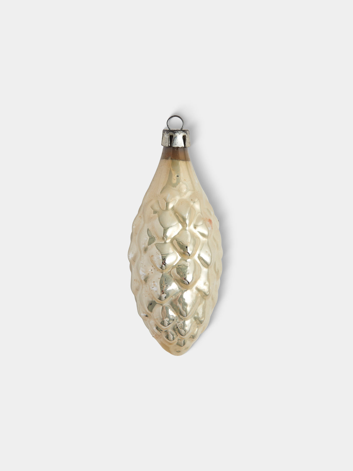 Antique and Vintage - Early-20th-Century Pinecones Glass Baubles (Set of 12) - Silver - ABASK