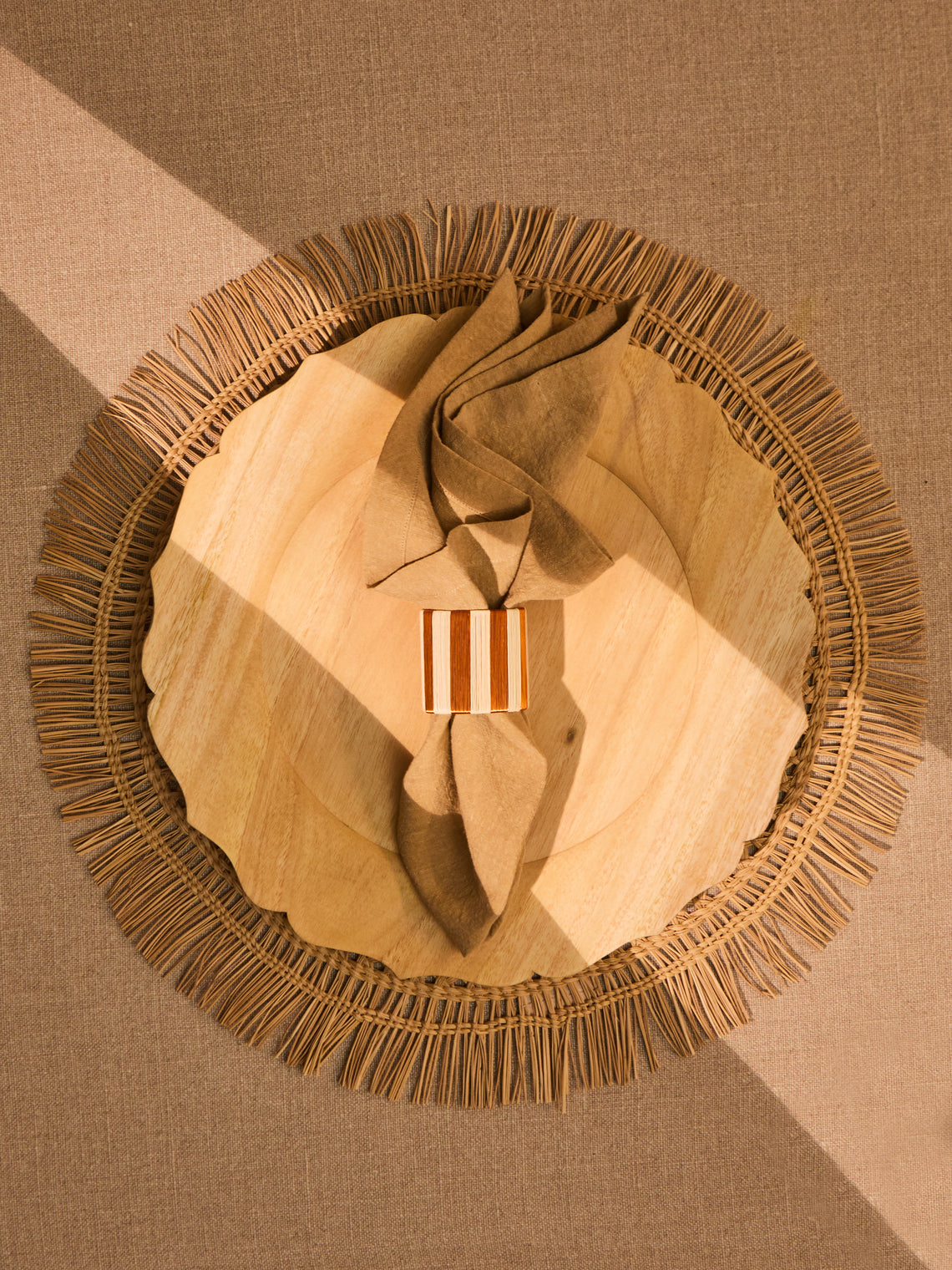 CasaLatina - Selva Melina Wood Charger Plates (Set of 4) -  - ABASK