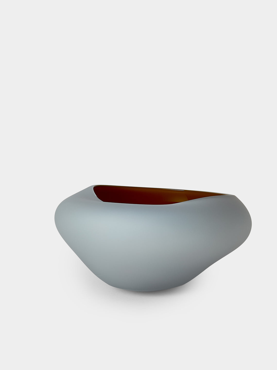 David Valner - Polypore Hand-Blown Glass Bowl (12in/30cm) - Blue - ABASK