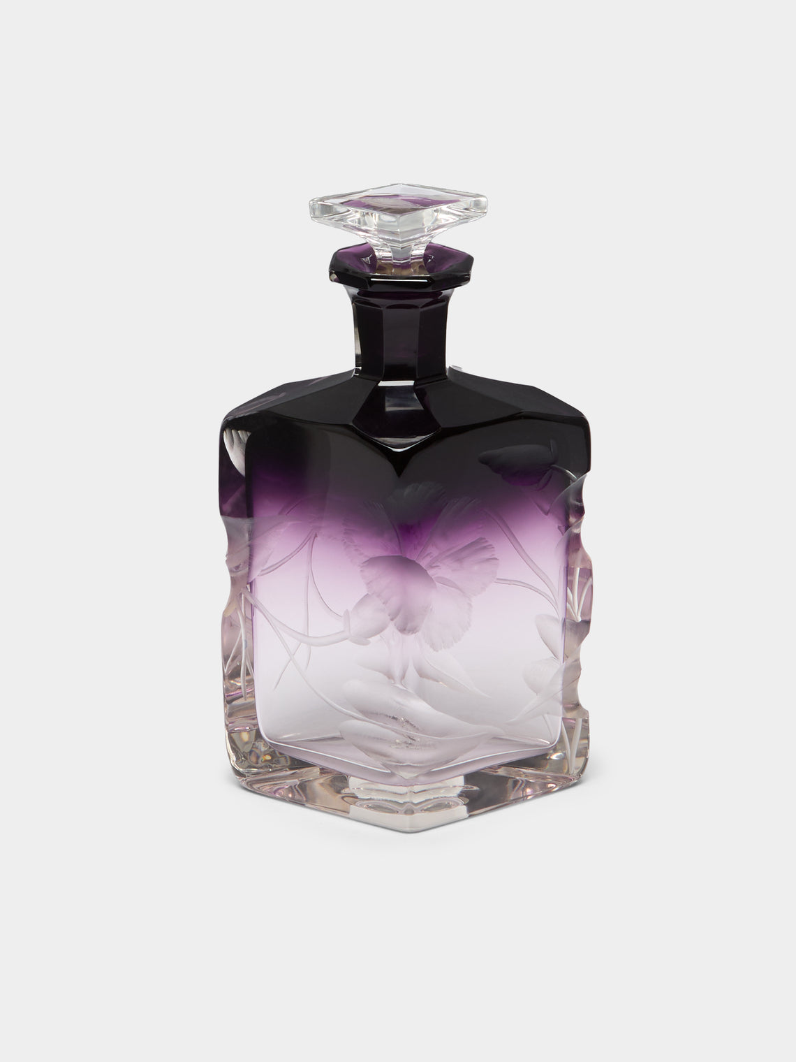 Antique and Vintage - 1900s Moser Hand-Engraved Cut Crystal Perfume Bottle -  - ABASK - 