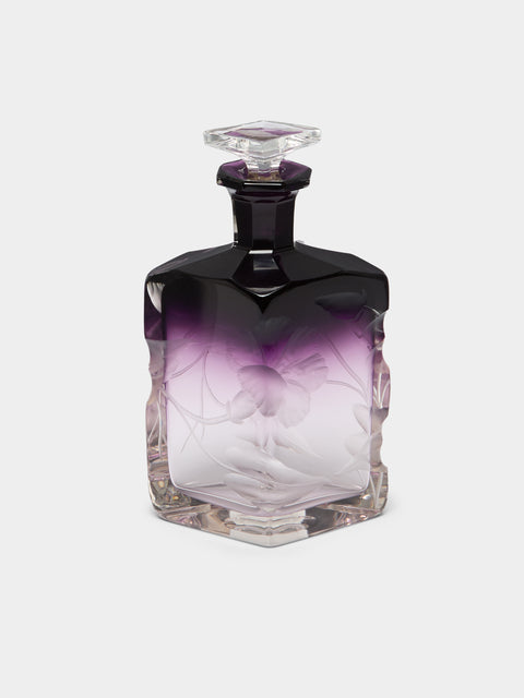 Antique and Vintage - 1900s Moser Hand-Engraved Cut Crystal Perfume Bottle -  - ABASK - 