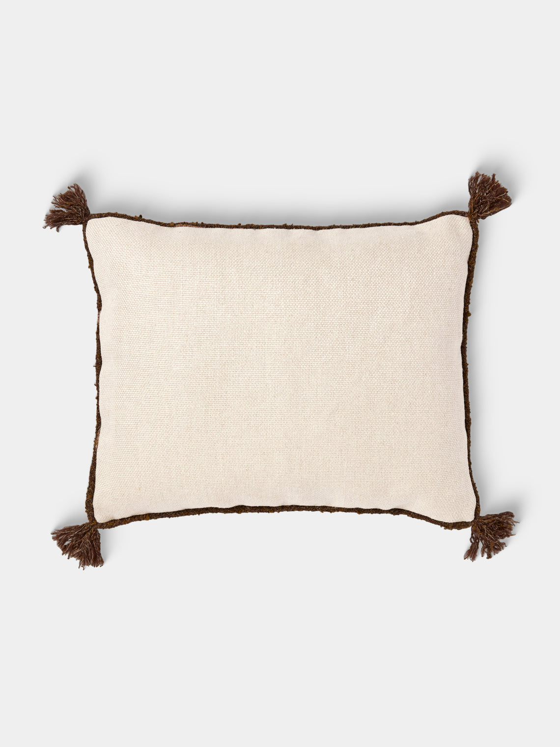 de Le Cuona - Cape Linen Braided-Cord Cushion (19.5in/50cm) - Cream - ABASK - 