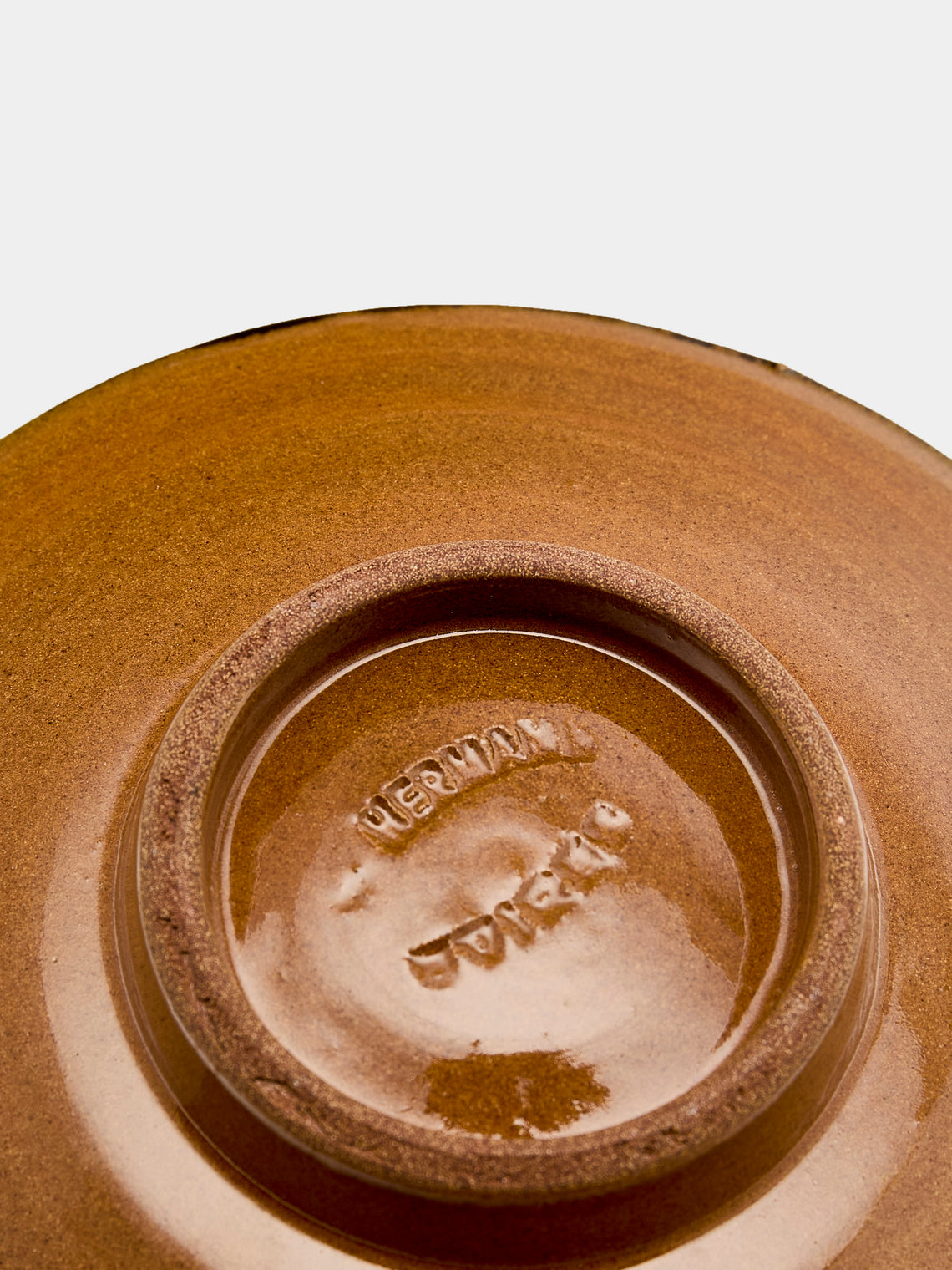 Poterie d’Évires - Animals Hand-Painted Ceramic Small Raised Plates (Set of 6) - Dark brown - ABASK