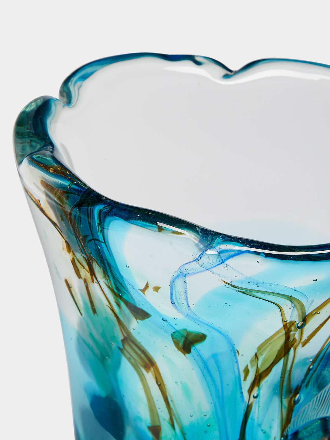 Antique and Vintage - 1950s Mazzuccato Aquarium Murano Glass Vase -  - ABASK