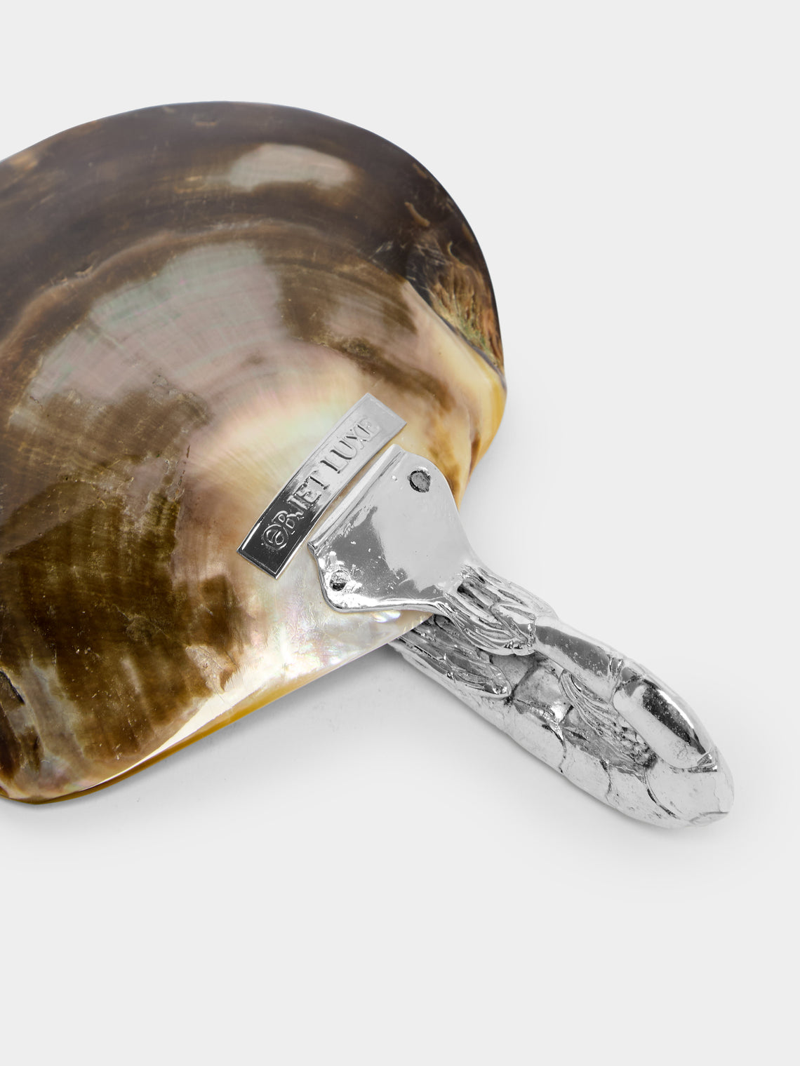 Objet Luxe - Silver-Plated and Black Mother-of-Pearl Plate -  - ABASK