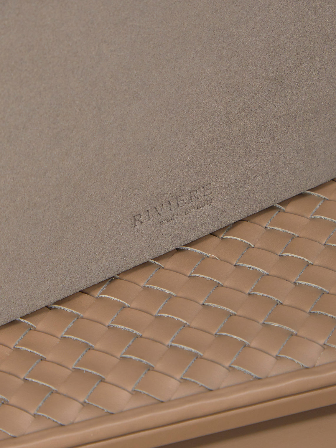 Riviere - Woven Leather Desk Tidy (Set of 5) - Beige - ABASK