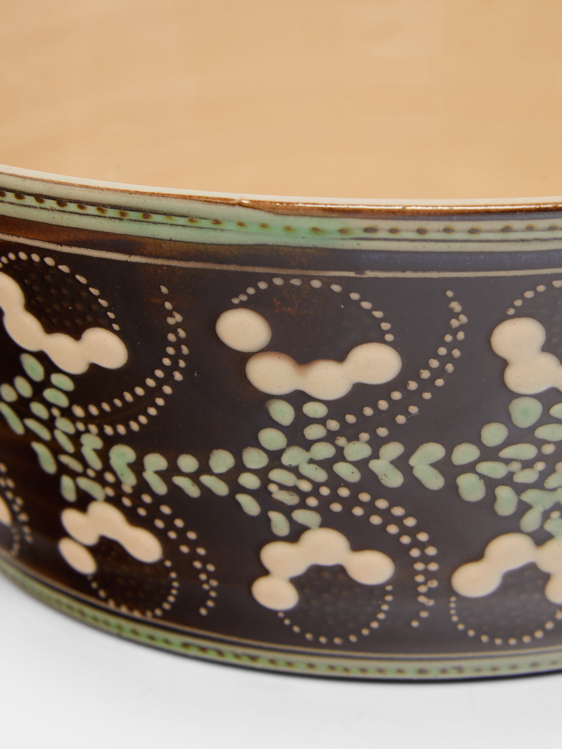 Poterie d’Évires - Flowers Hand-Painted Ceramic Large Handled Serving Bowl -  - ABASK