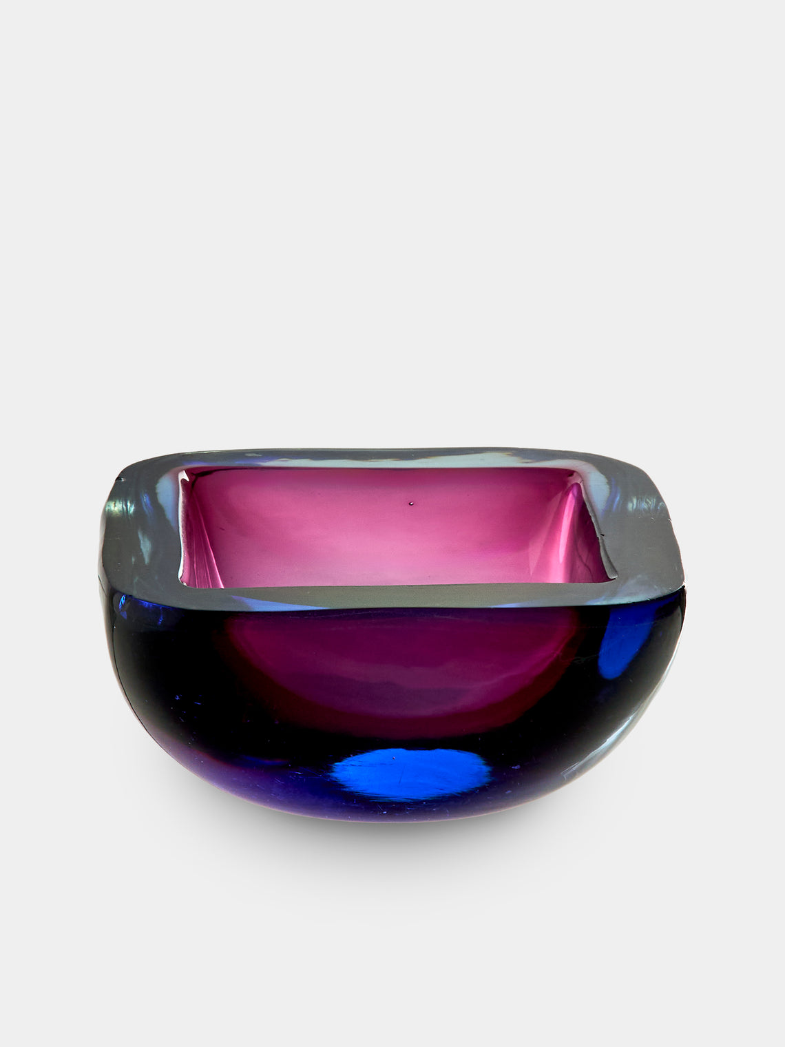 Antique and Vintage - 1960s Flavio Poli Murano Glass Ashtray - Purple - ABASK - 