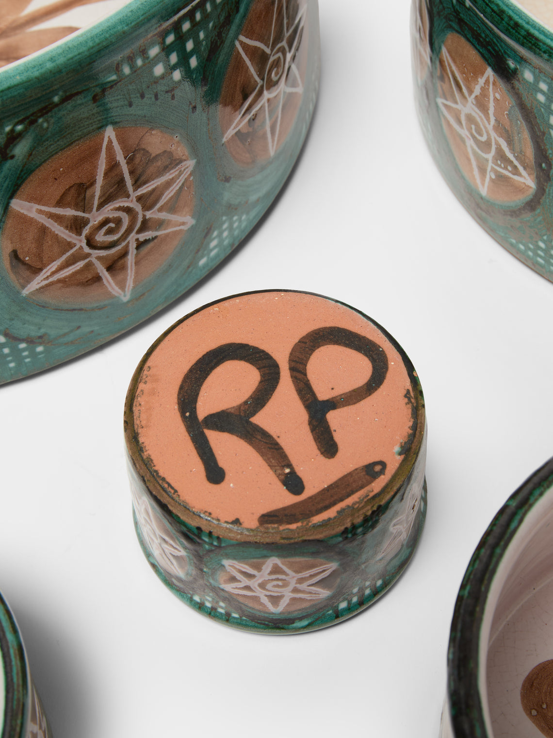 Antique and Vintage - | Set of 6 | 1950s Robert Picault Ceramic Nesting Bowls - Multiple - ABASK