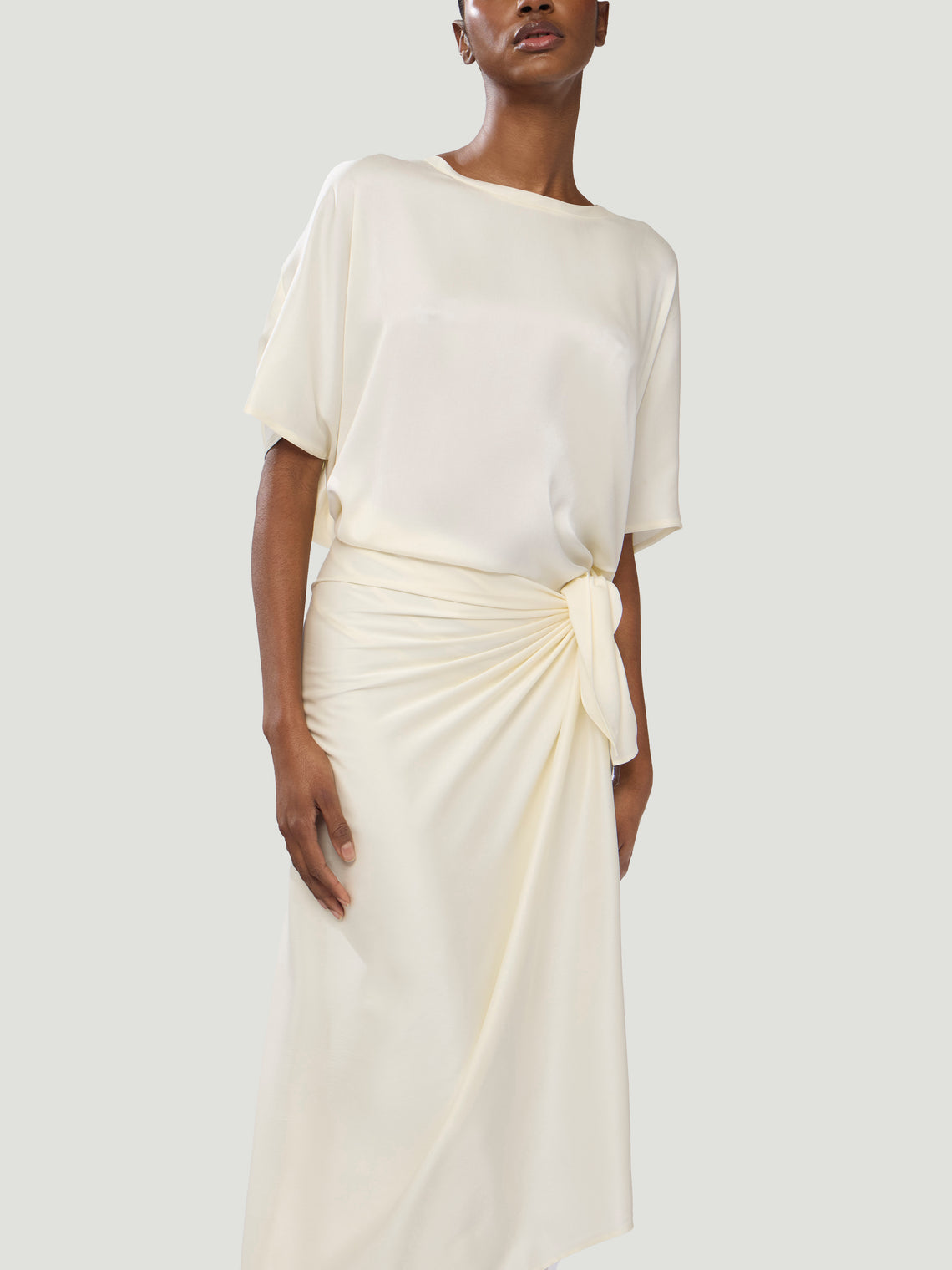Dusan - Silk Sarong | One Size - White - ABASK