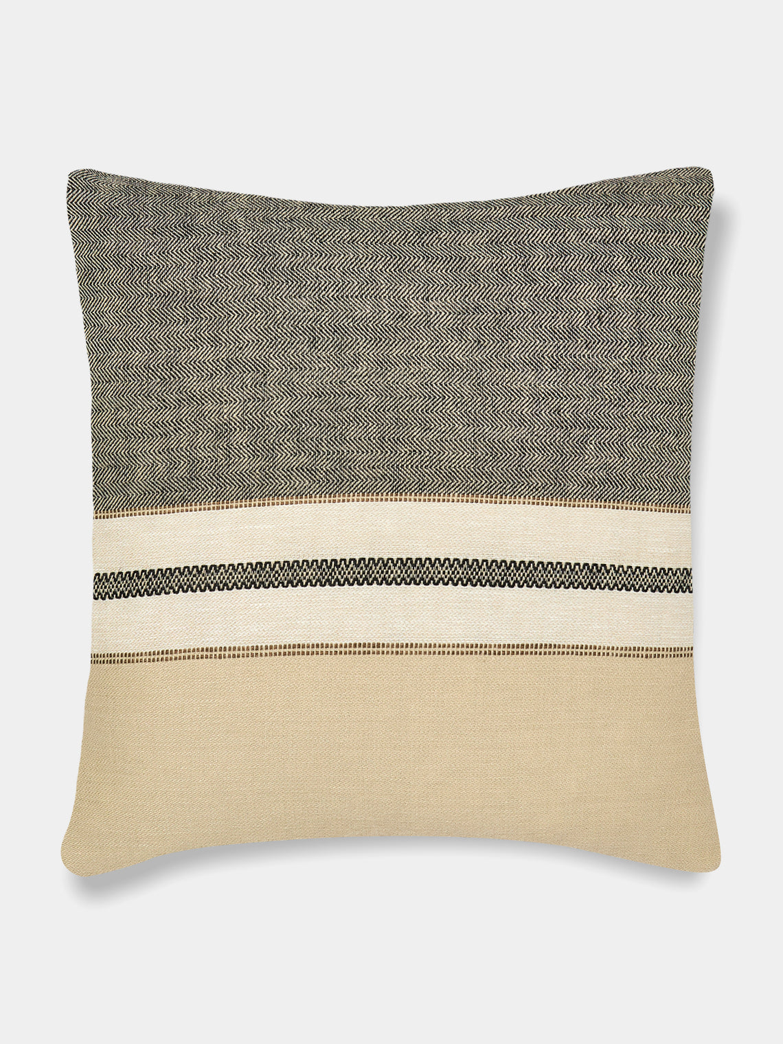 Libeco - Vourkari Belgian Linen Cushion (25in/63cm) - Cream - ABASK - 