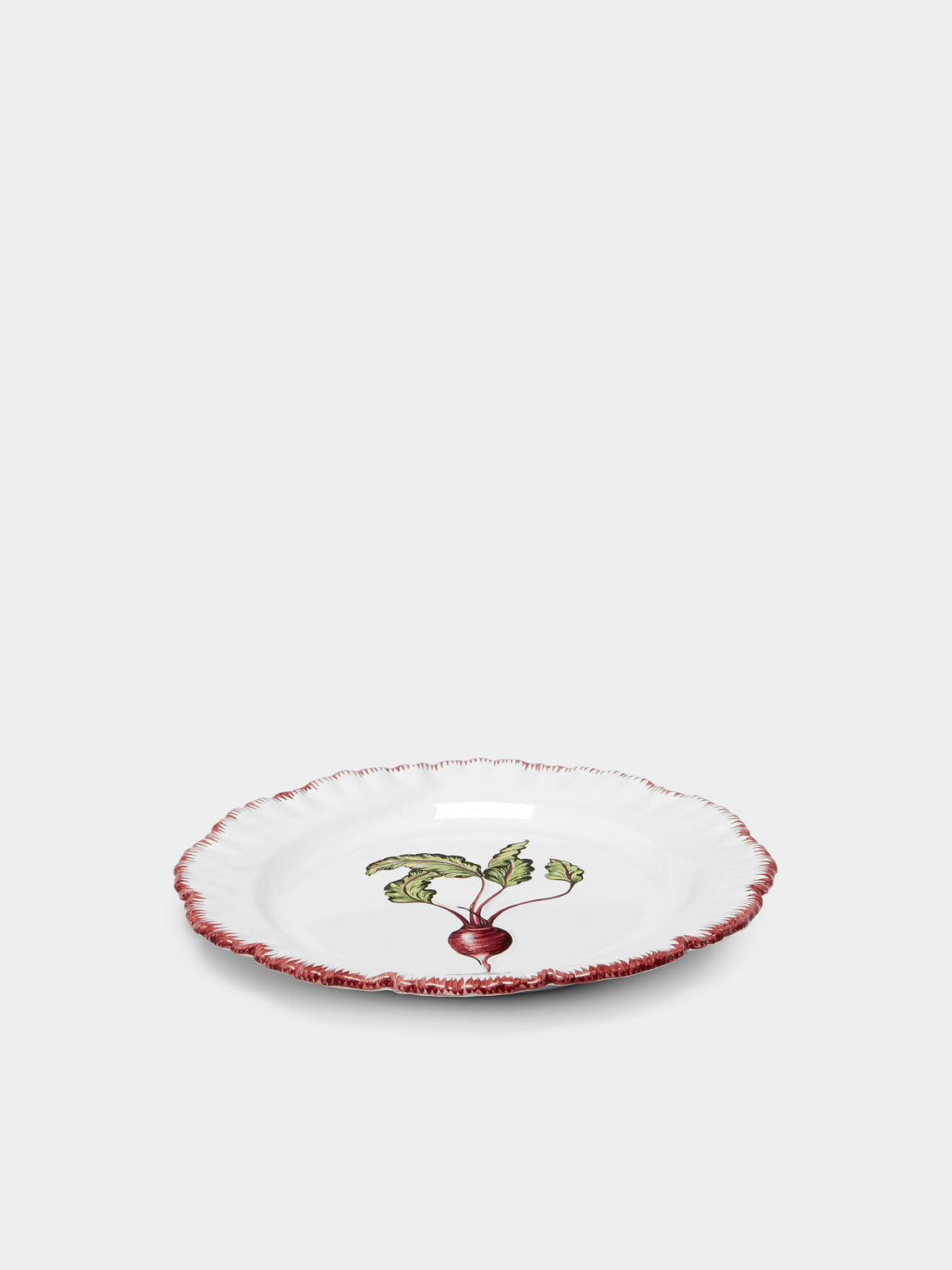 Atelier Soleil - Vegetable Garden Radish Hand-Painted Ceramic Side Plate -  - ABASK