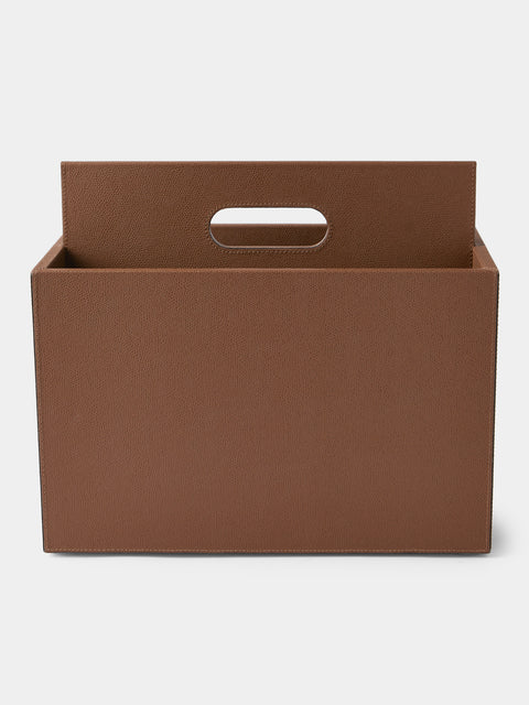 Giobagnara - Daily Leather Magazine Holder - Brown - ABASK - 