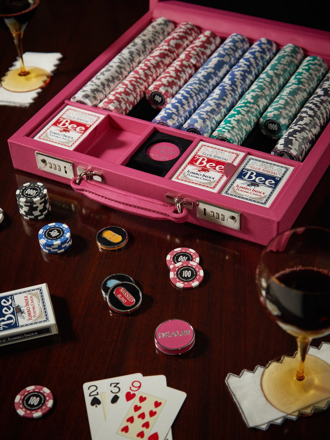Geoffrey Parker - Leather Poker Set -  - ABASK