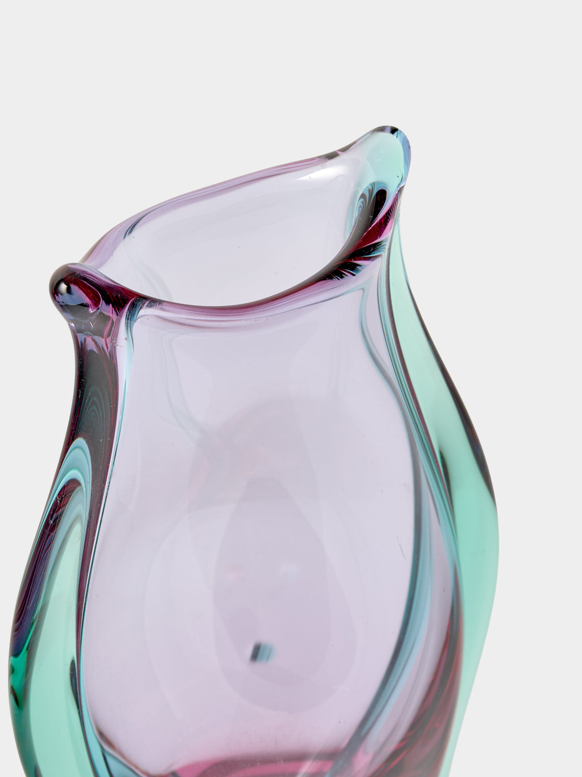 Antique and Vintage - 1970s Sommerso Murano Glass Vase (11in/28cm) - Pink - ABASK