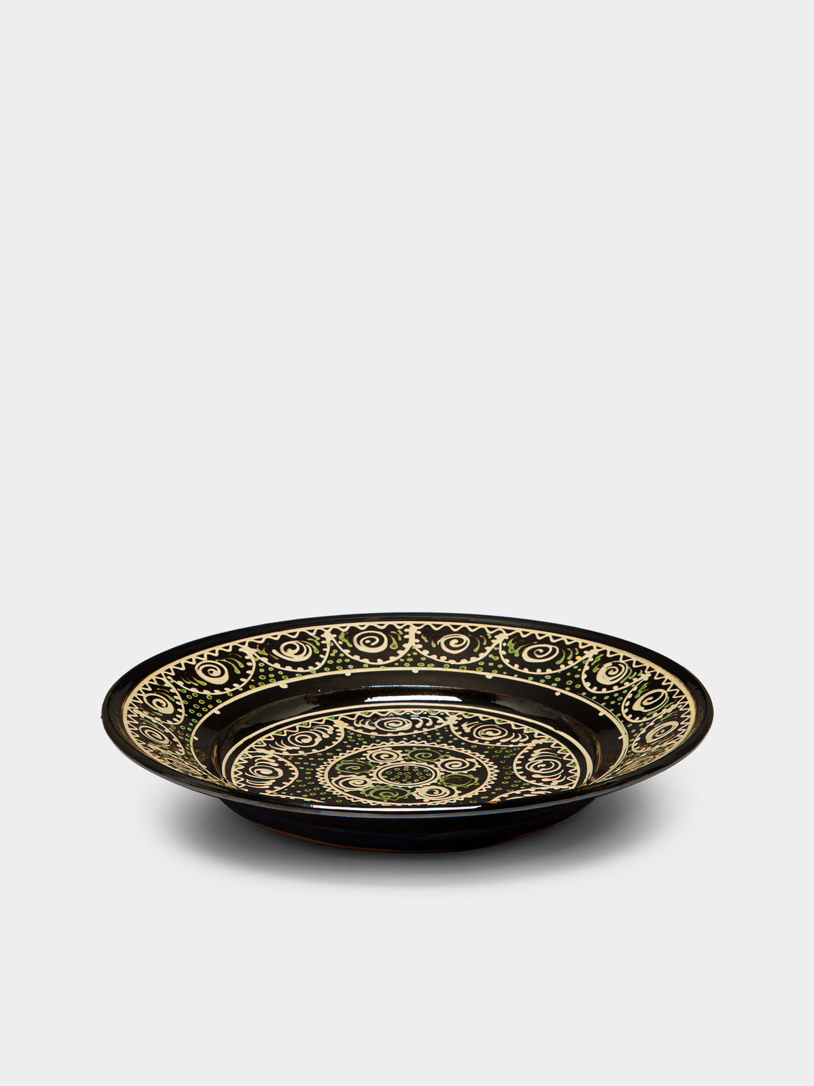 Poterie de Cliousclat - Hand-Painted Slipware Large Serving Platter -  - ABASK