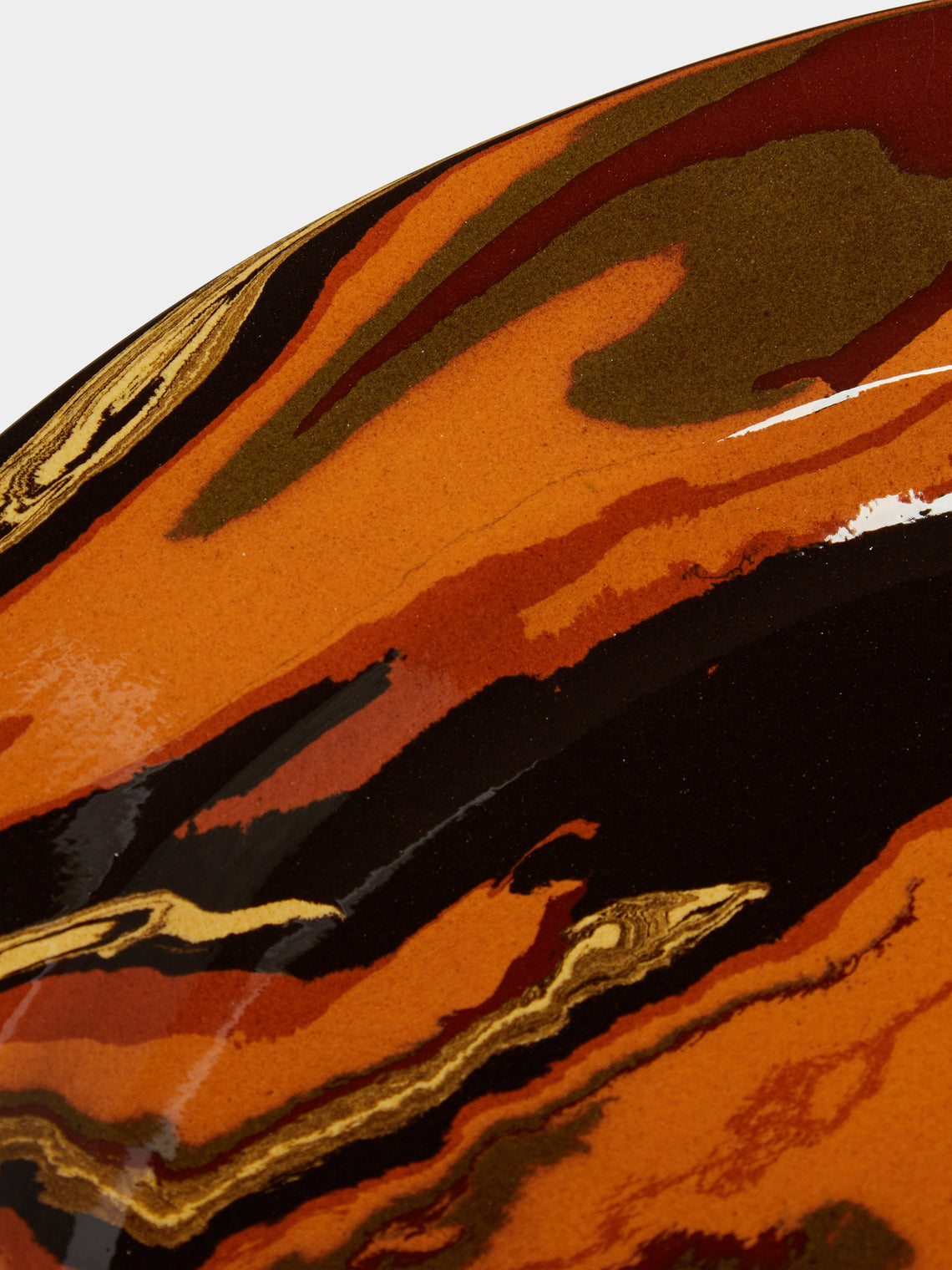 Atelier Saint-André Perrin - Marbled Ceramic Large Serving Platter -  - ABASK