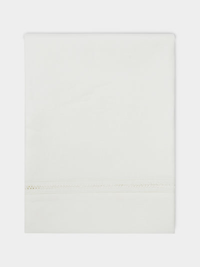 Volga Linen - Diamond-Stitch Linen King Top Sheet -  - ABASK - 