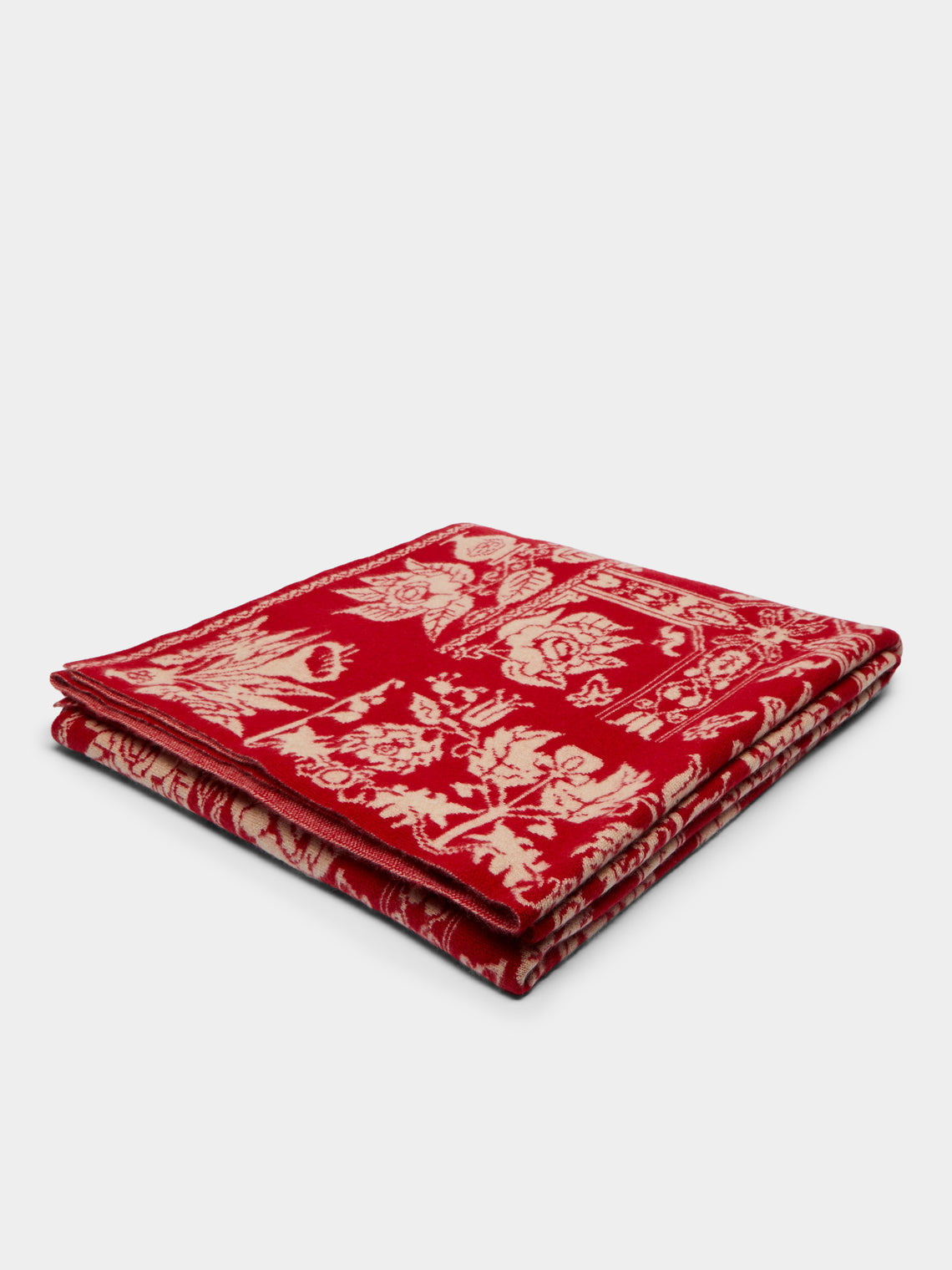 Saved NY - Salmon-Berry Cashmere King-Size Bedspread -  - ABASK