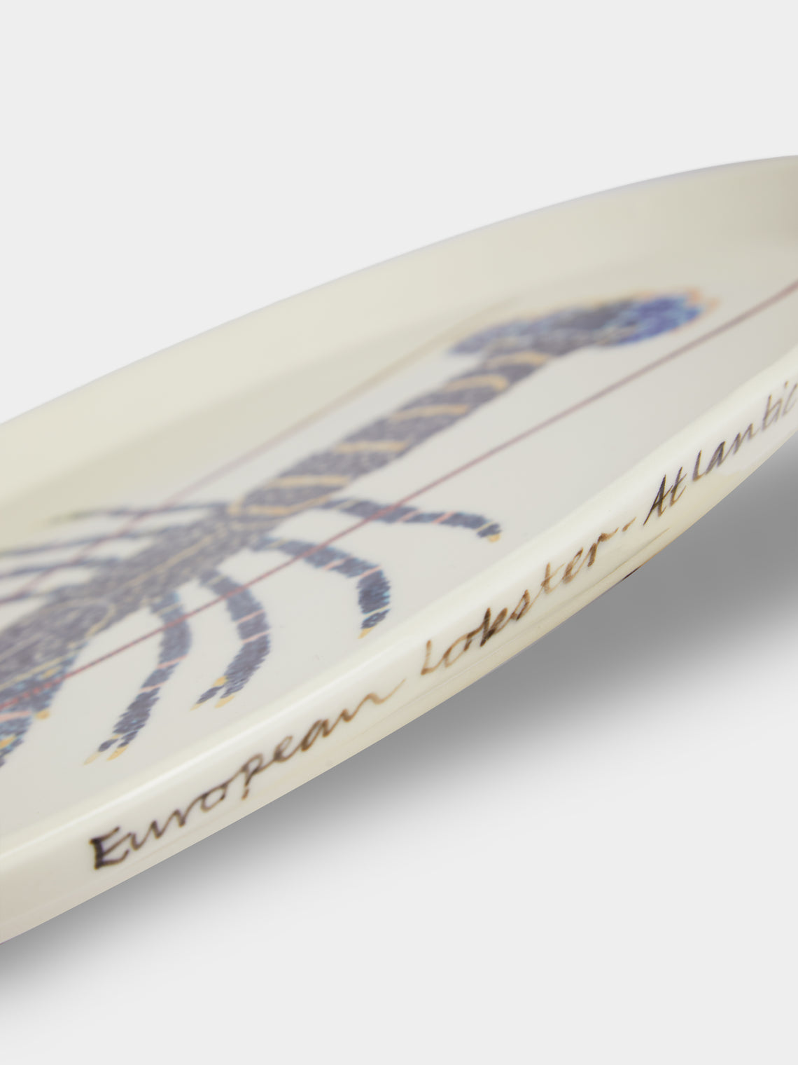 Casa Adams - European Lobster Hand-Painted Porcelain Serving Platter -  - ABASK