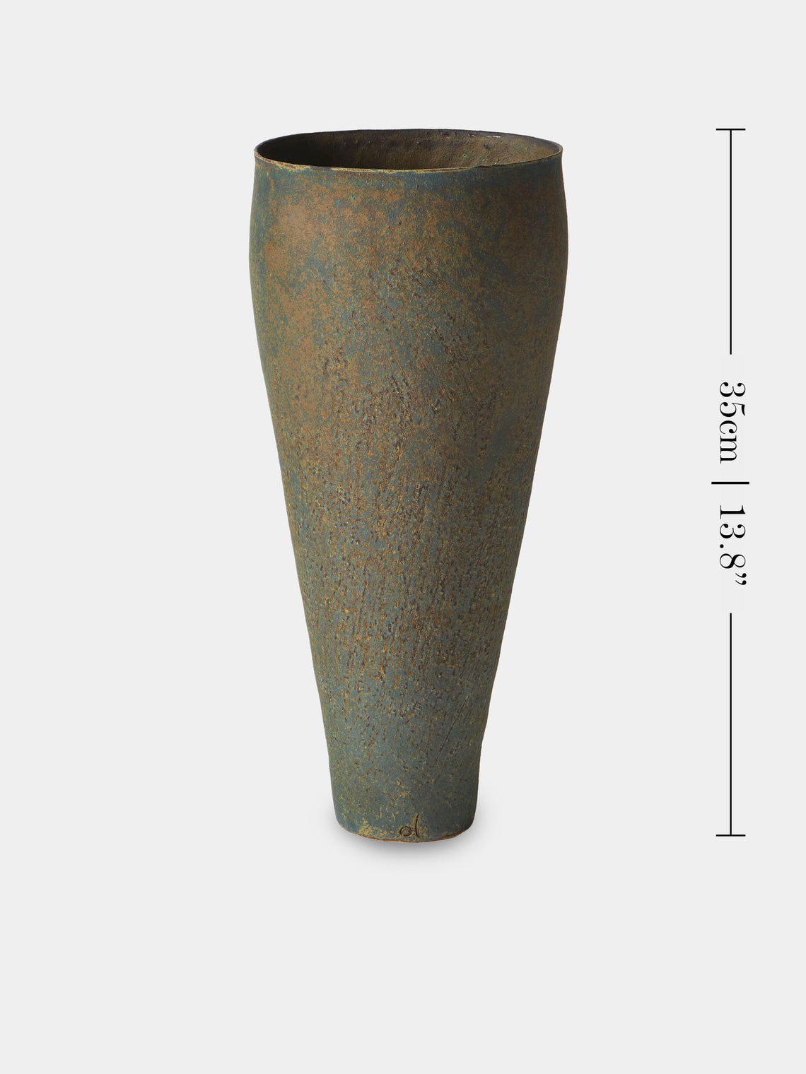 Linda Ouhbi - 01/2020 Hand-Built Stoneware Vase (14in/35cm) - Blue - ABASK