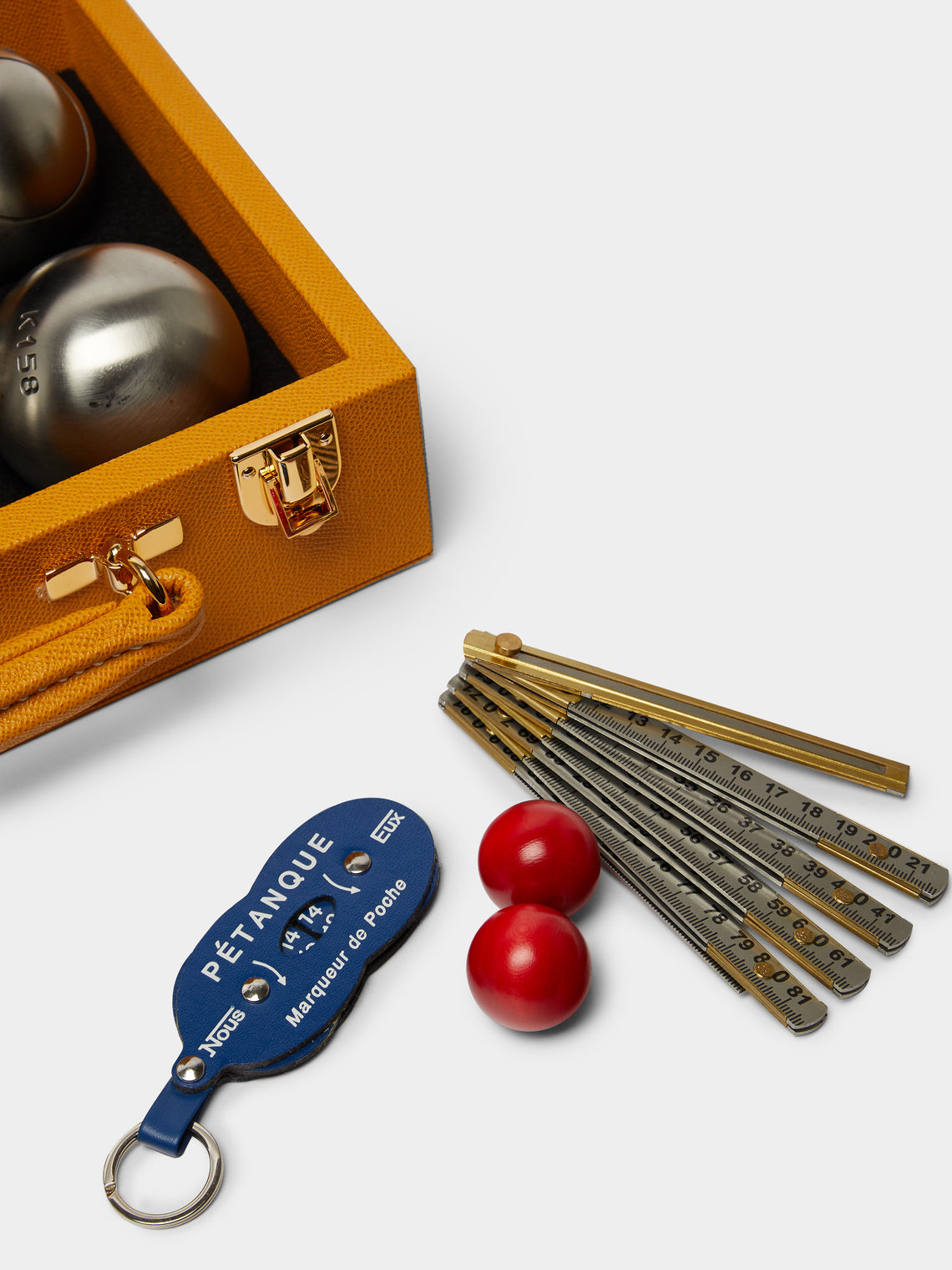 Geoffrey Parker - Leather Outdoor Boules Set -  - ABASK