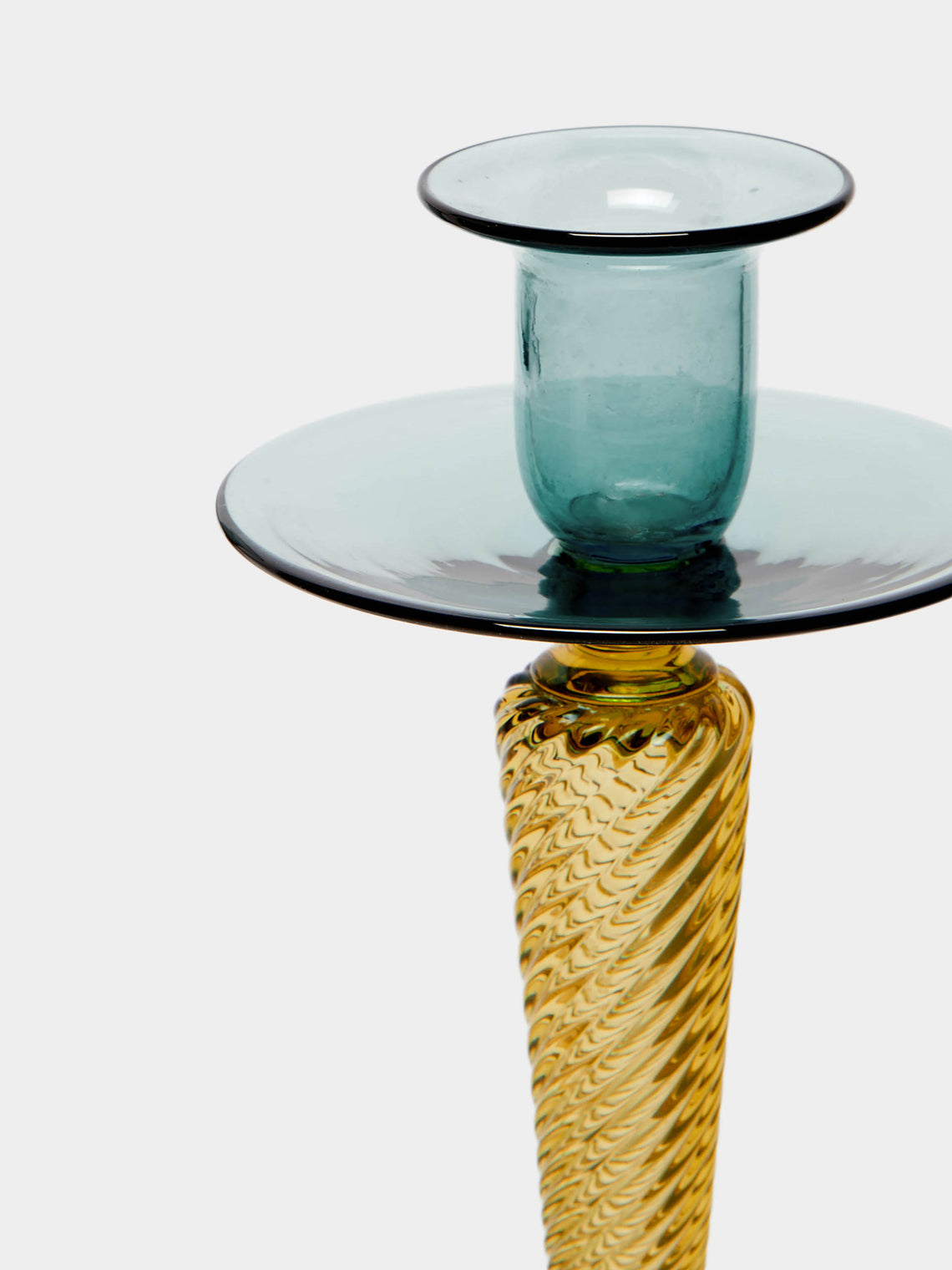 Antique and Vintage - 1920s Frederick Carder for Steuben Glass Candlestick -  - ABASK