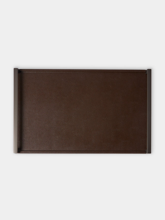 Pinetti - Giove Leather Tray (21in/53cm) - Navy - ABASK - 