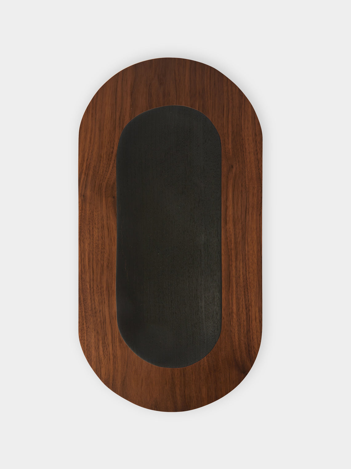 Riccardo Monte - Hand-Carved Walnut Bread Board, Centerpiece and Knife Holders (Set of 5) -  - ABASK