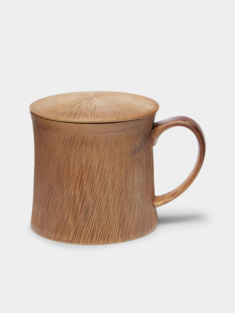 Kim Pan-ki - Comb Pattern Celadon Lidded Mug -  - ABASK - 