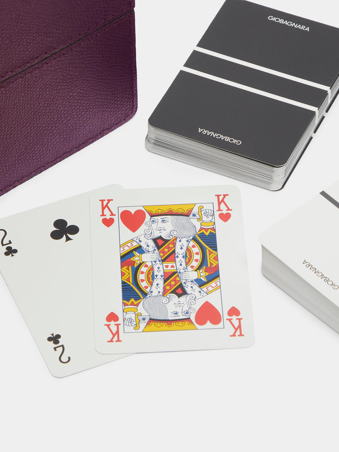 Giobagnara - Naples Leather Playing Cards Set - Purple - ABASK